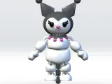 Sanrio Kuromi MultiColor Flexi STL file 3mf Articulated 3D-1