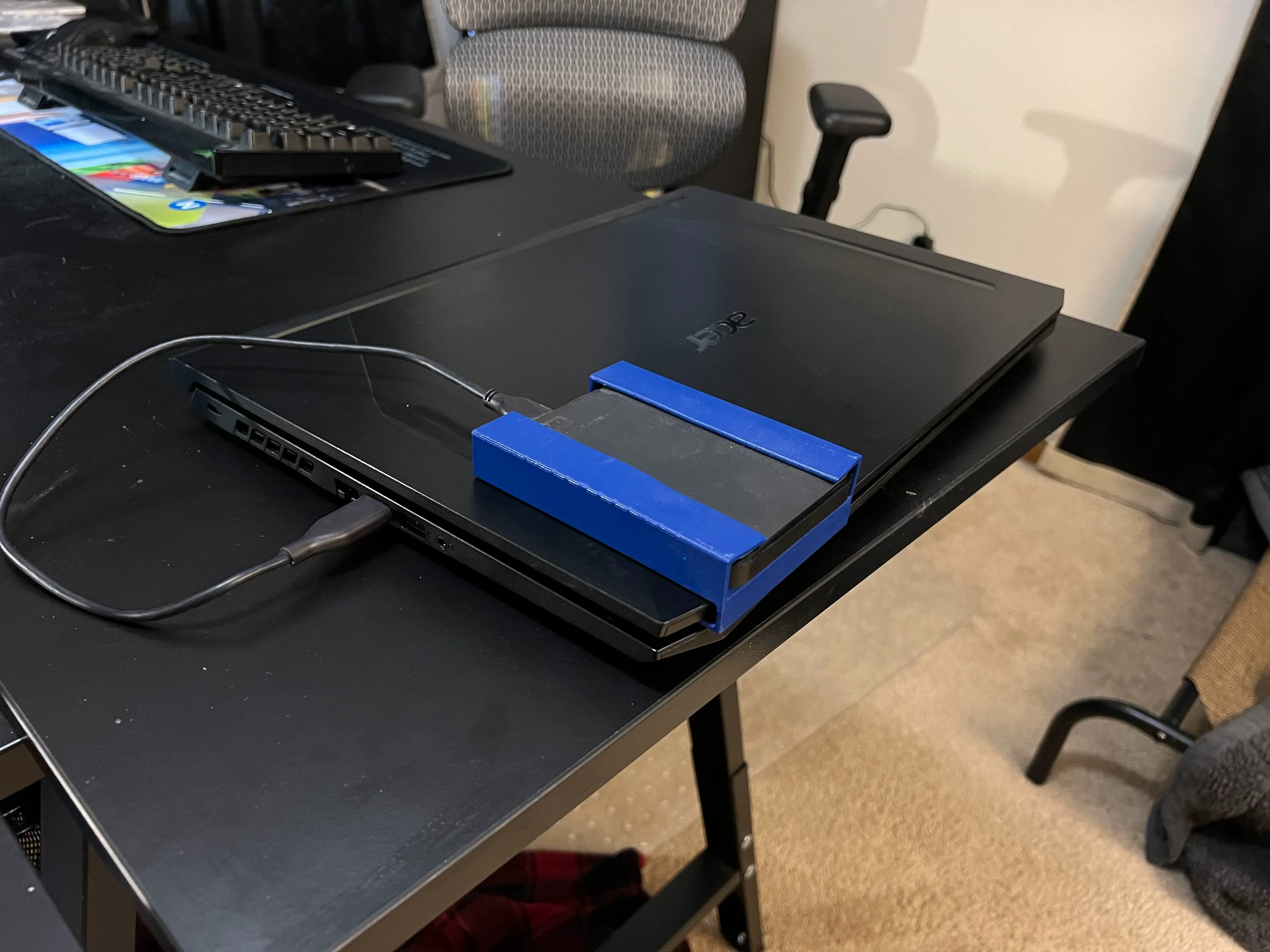 Portable Hard Drive Laptop Mount