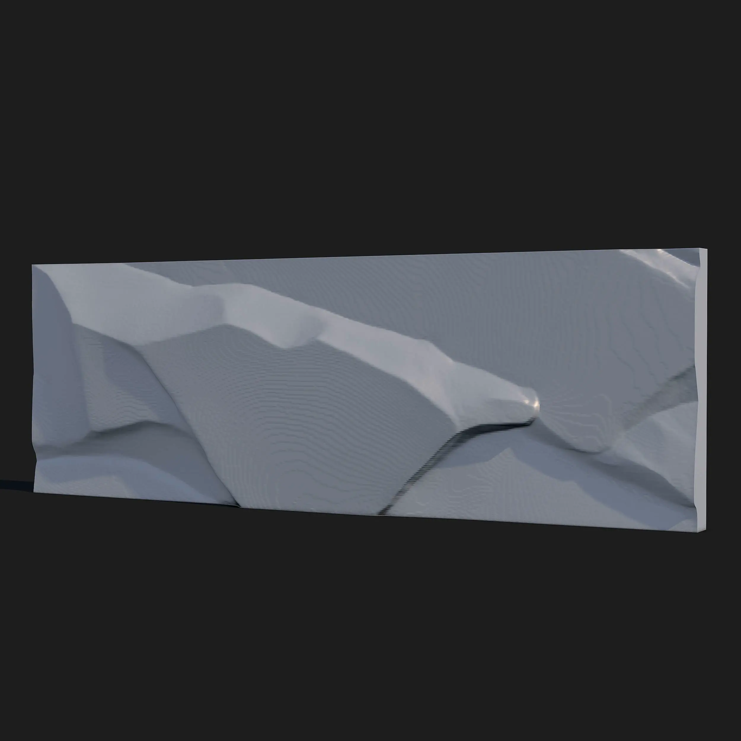 Stone Wall Panel – Smooth Rock Relief Decorative Block