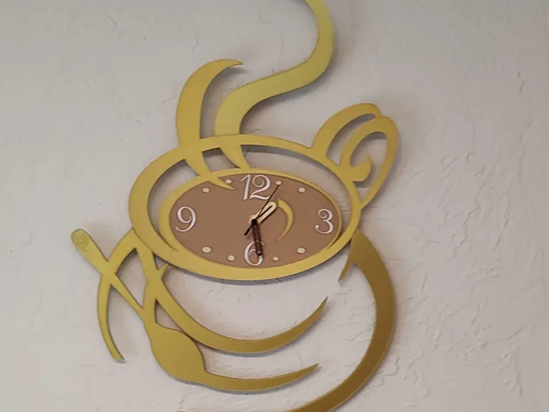 Horloge murale moderne Tasse à café