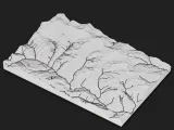 Mountain Ridge Topographic Relief Map – 3D Printable STL-8