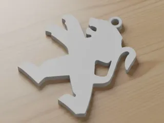 Peugeot logo keychain