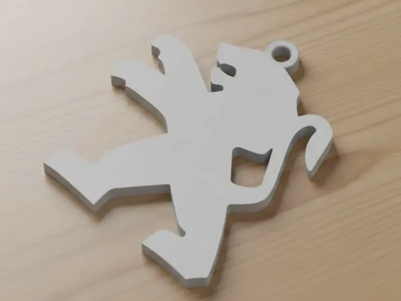 Peugeot logo keychain
