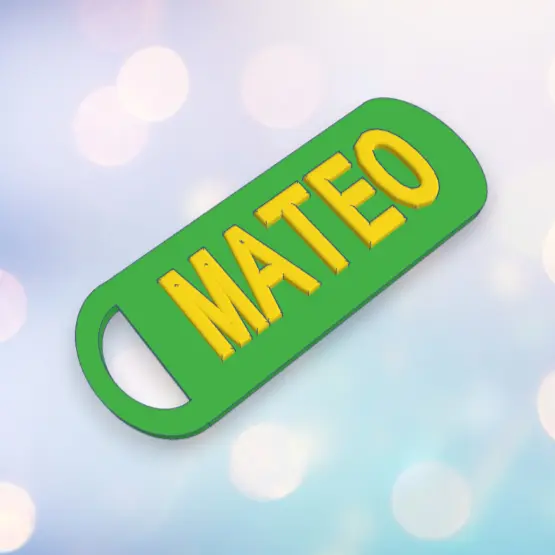 LLAVERO CON NOMBRE MATEO  Key Ring