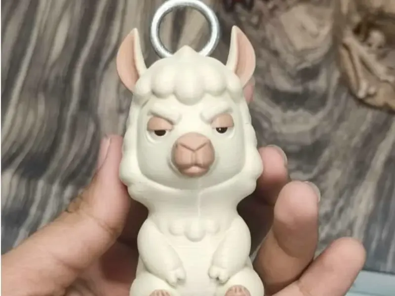 🦙 Cute Attitude Llama Keychain – 3D Printable
