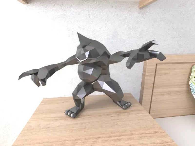 Toxicroak  Lowpoly Low Poly