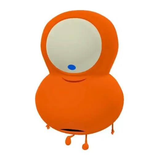 One-Eyed Orange Critter Toy 3D Model STL Printable