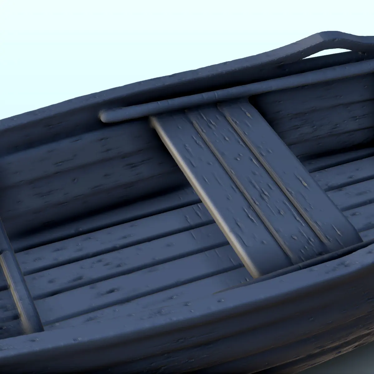 Paddelboot mit Pulverkanone (1) - Kulisse mittelalterliches Miniat