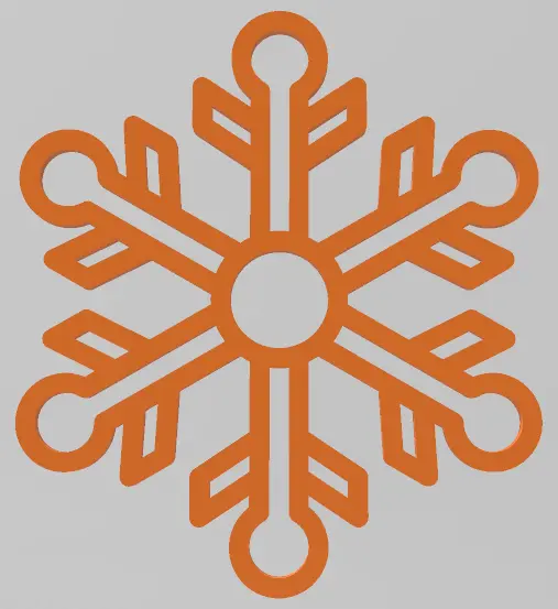 EASY TO PRINT, SNOWFLAKE, CHRISTMAS ORNAMENT 16, ORNAMENTS