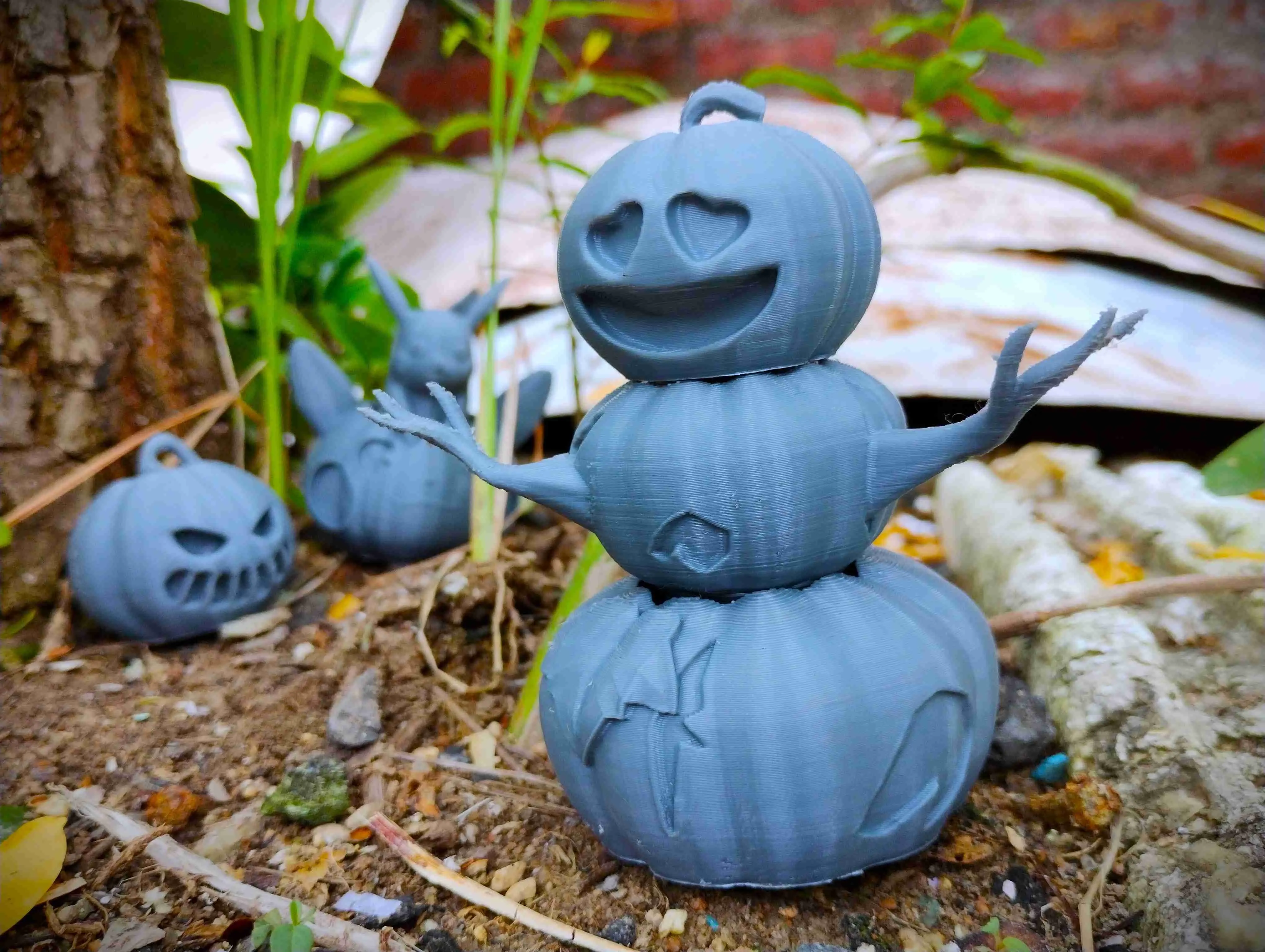 HALLOWEEN SPECIAL CUTE DOUBLE FACED ARTICULATED PUMPKIN