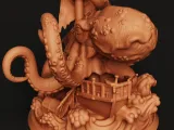 Kraken Attacking Ship Statue | Giant Octopus Sea Monster-2