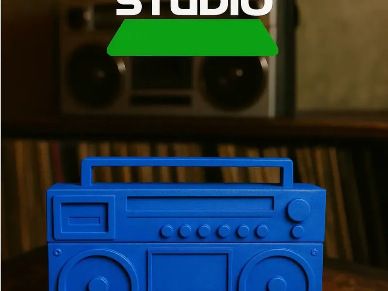Retro Boombox Radio Cassette Tape Player Easy Print