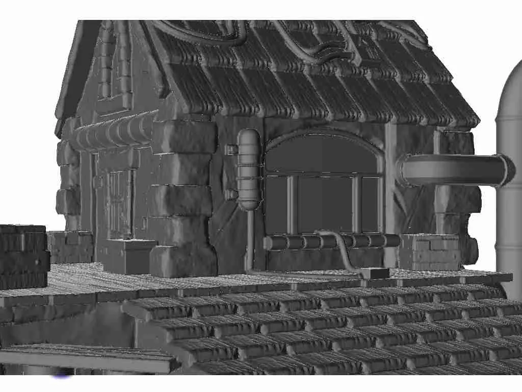 Casa medieval 2 - miniaturas warhammer 40k 40000 terreno sc