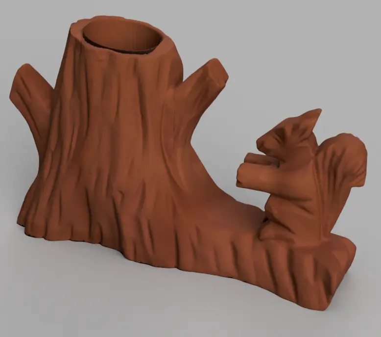 Wooden squirrel pen holder