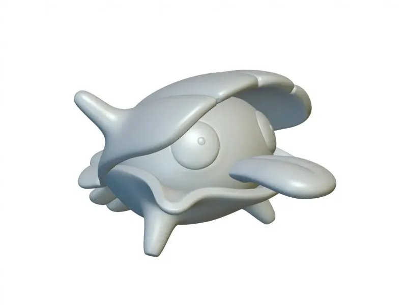 Pokemon Shellder #90 - Pronto per la stampa 3D!
