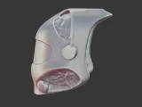 Futuristic Sci-Fi Helmet Visor Mesh Design 3d print model-3