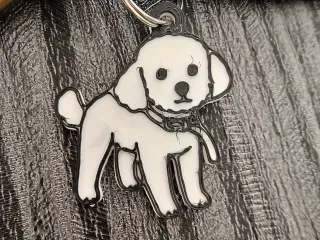 Cute Caniche keychain