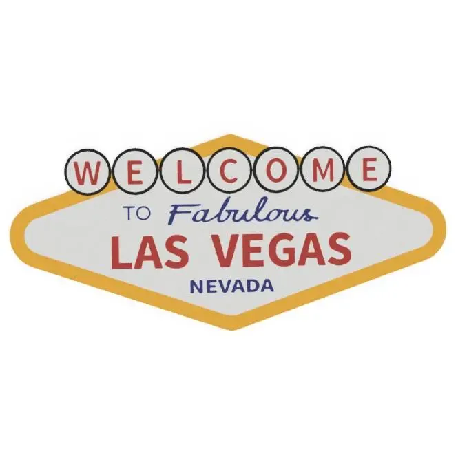 Las Vegas Sign Logo Poster - 2 versions: CFS and No CFS