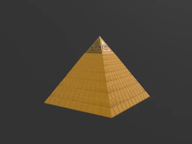 verlichte piramide