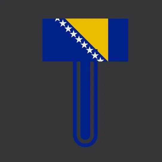 BA - Bosnia and Herzegovina Flag bookmark