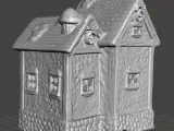 christmas village  SANTAS WORKSHOP with openings for lights-1