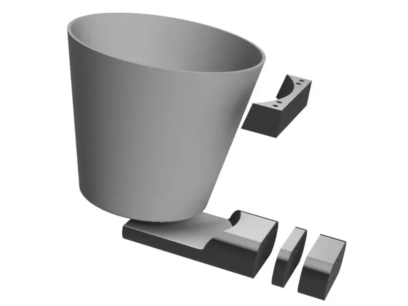 Blumentopfhalter für Geländer / Planter Holder for Railings