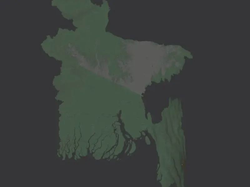 Districts of Bangladesh. 3D Map puzzle (64-piece)