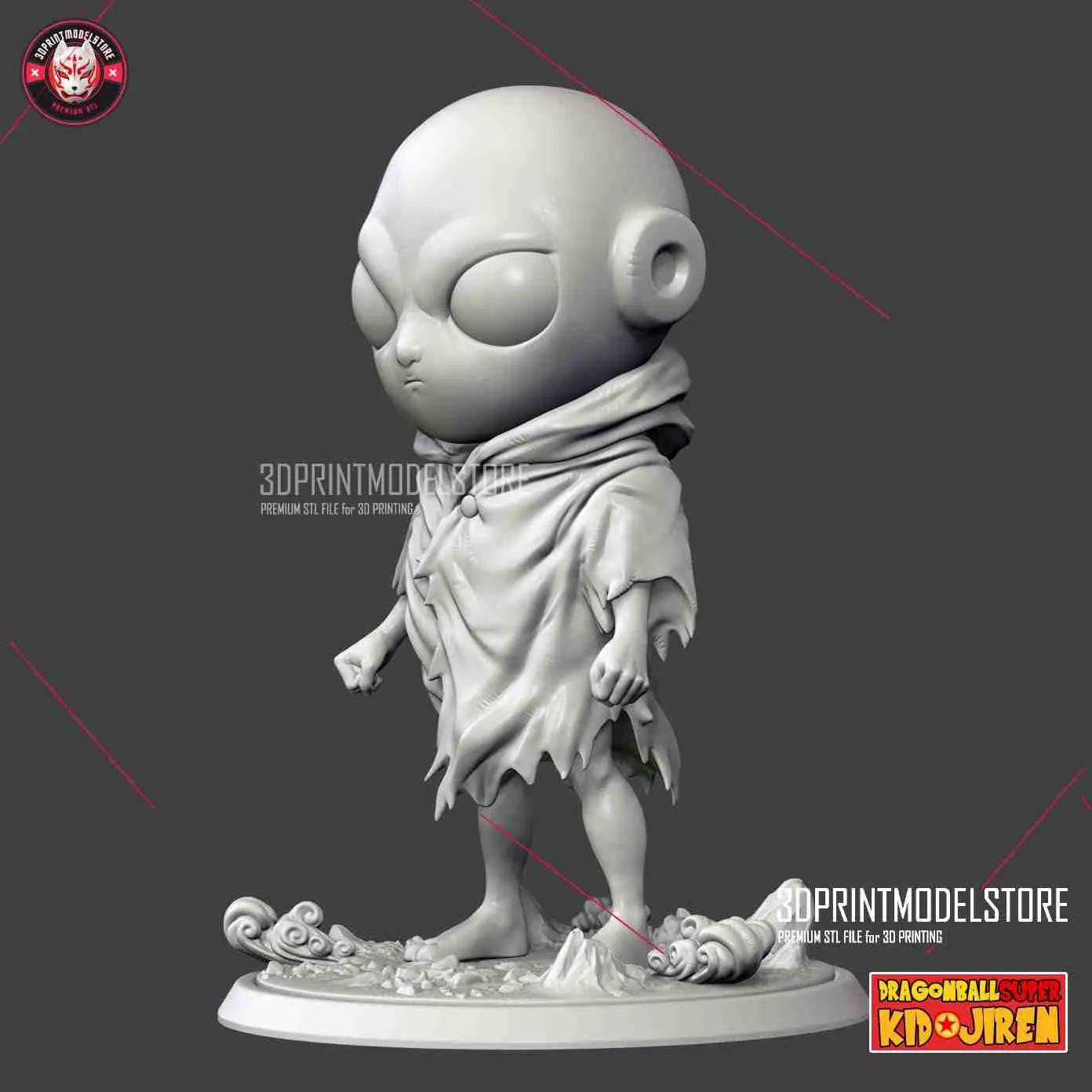 Kid Jiren Dragon Ball Super Miniature Bust Sculpture Toy