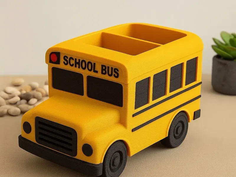 School Bus Pencil Holder