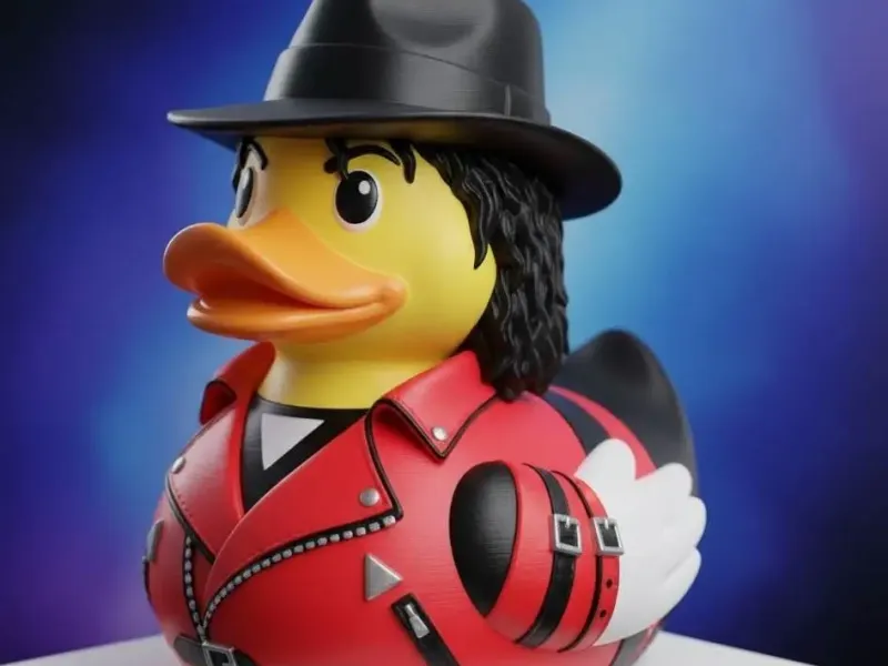 Michael Jackson Duck 3D Print Model - King of Pop Bath Toy