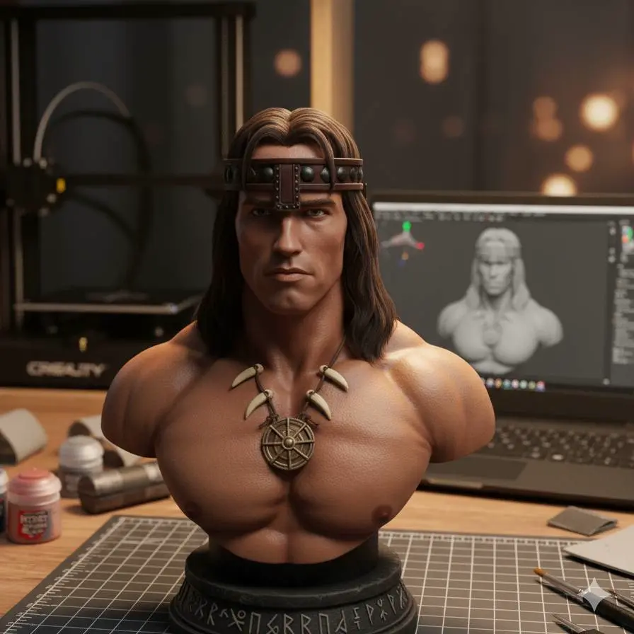 3D Printer Files | 3MF File | CONAN Collectible Bust