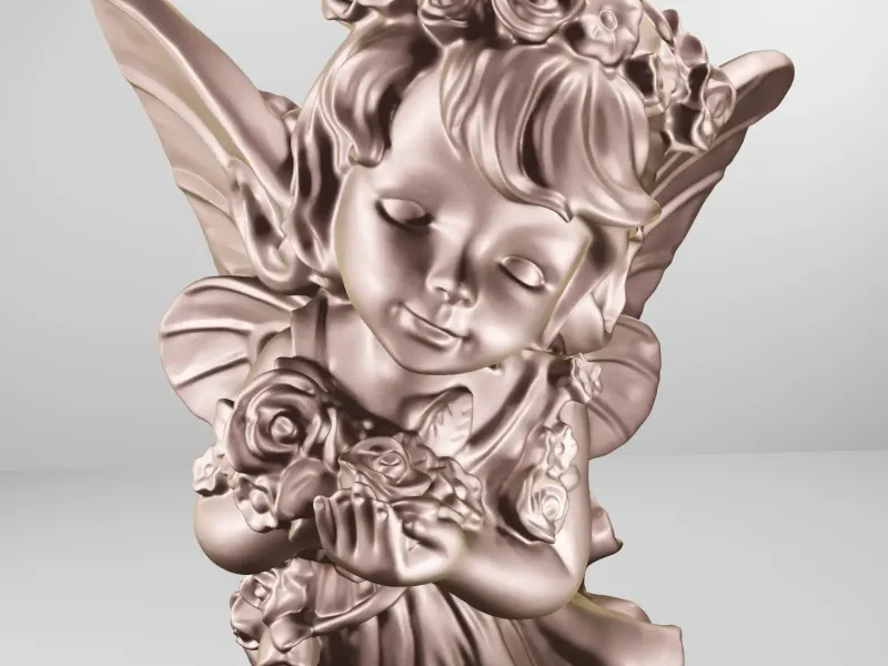Fairy girl and roses