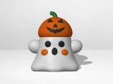 Pumpkin Hat Ghost - Halloween-2