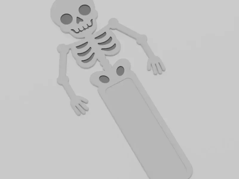 Marcapáginas de Esqueleto – Marcador de Lectura de Halloween Espeluznante y Sencillo