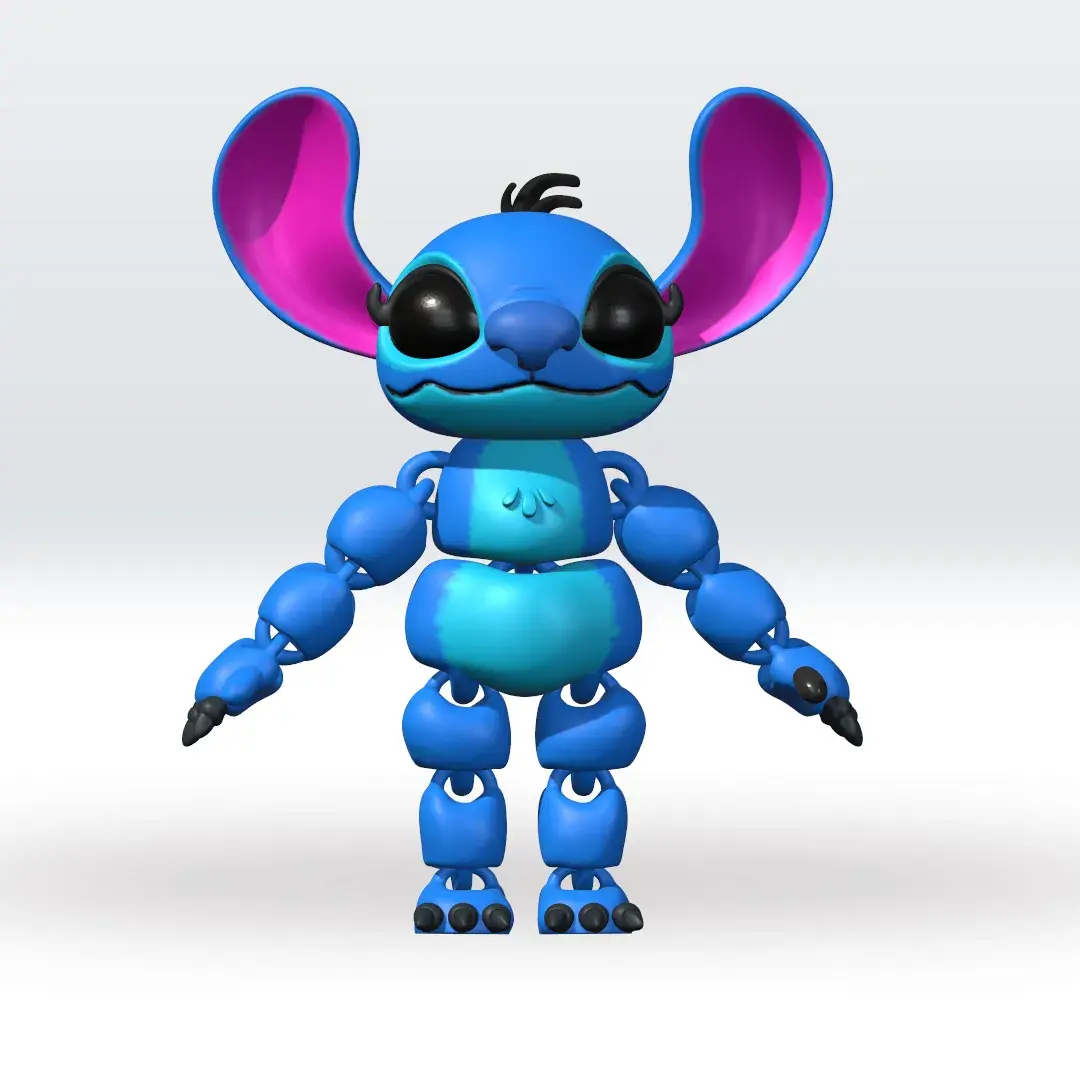 Flexi Stitch Multicolor 3D Model STL file Fanart Character
