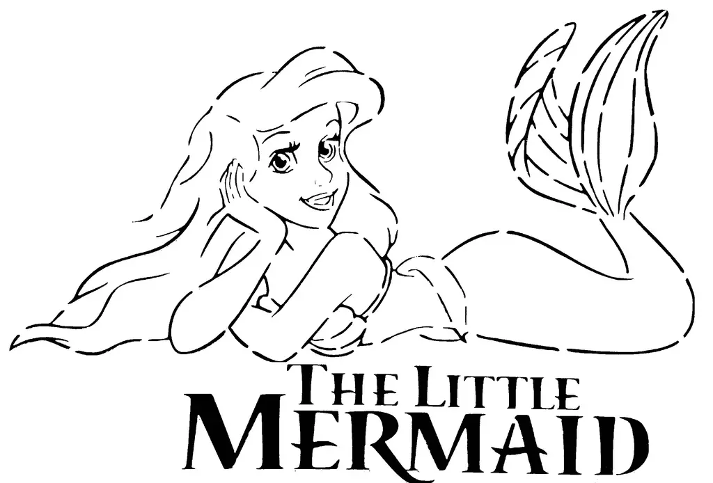 Little Mermaid stencil 3