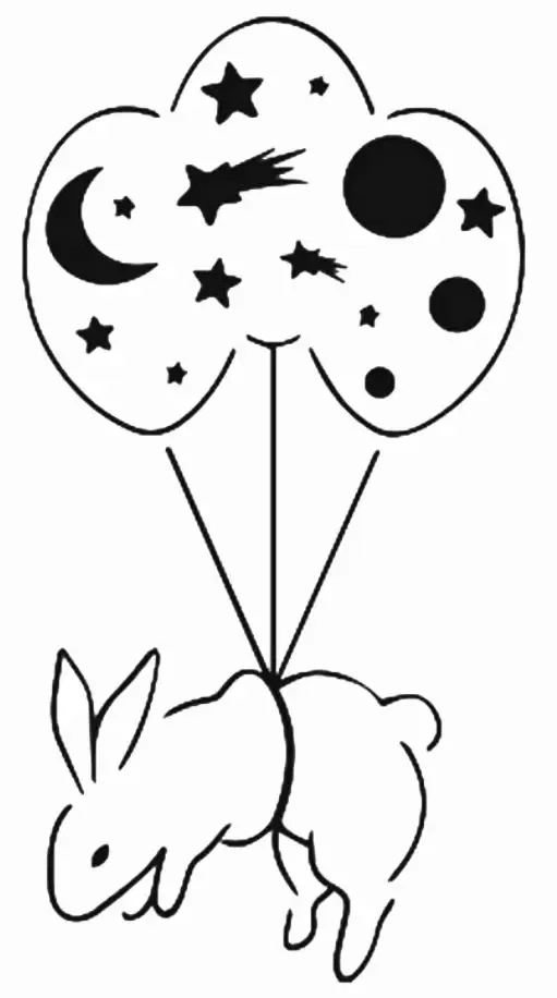 Balloon rabit stencil