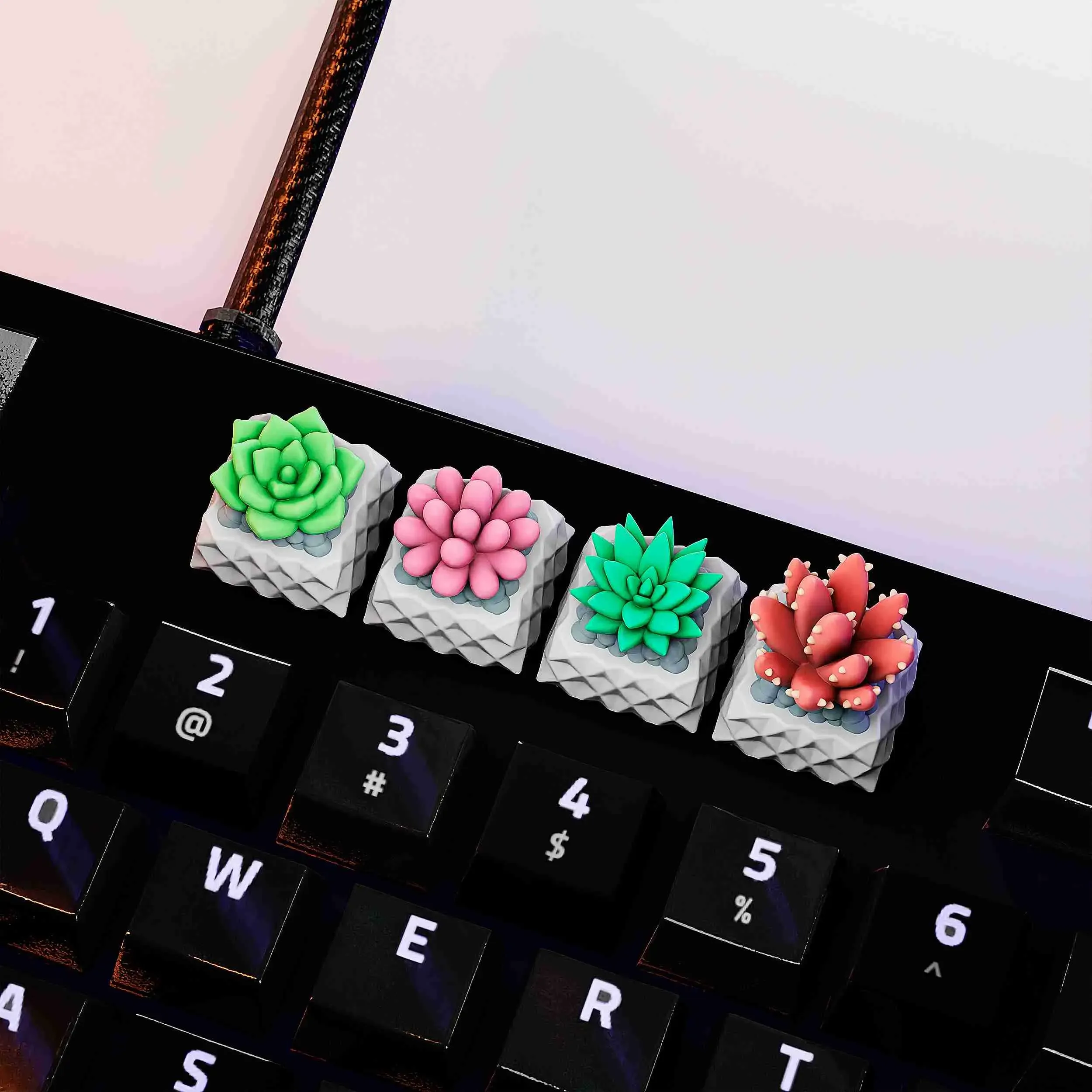 Succulents Plants Keycaps - Mechanical Keyboard