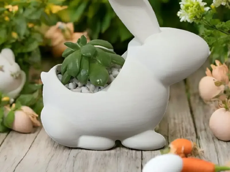 3D Bunny Vase – Cute Easter Decoration 🐰🥕