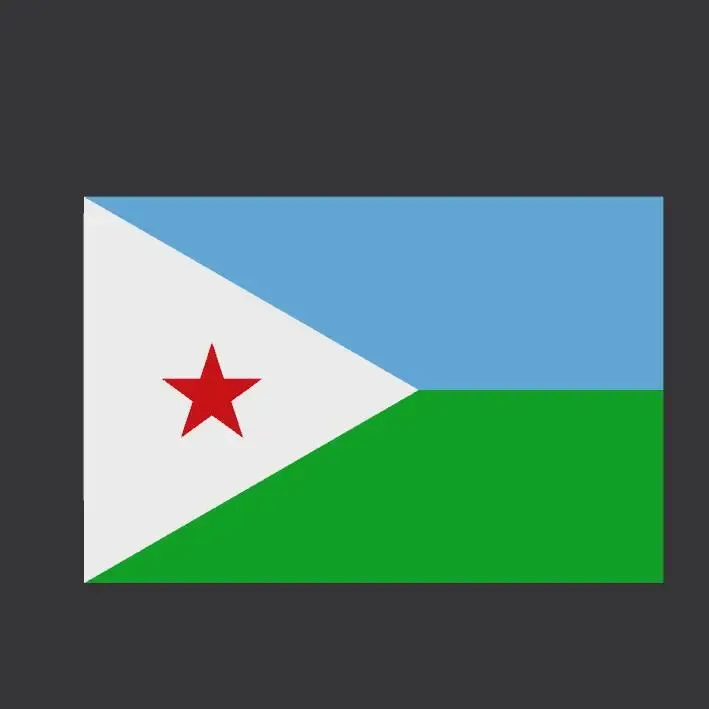 DJ - Djibouti decoration Flag