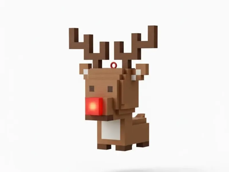Pixel Christmas tree toy Christmas deer reindeer