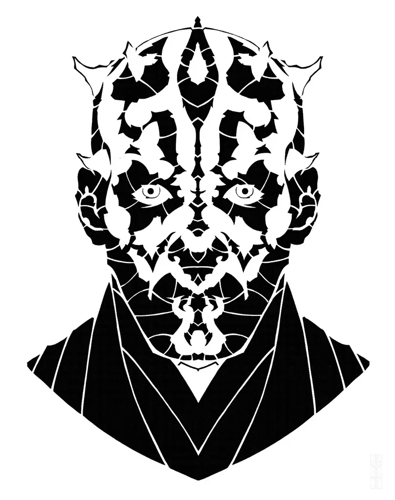 Darth Maul stencil 2
