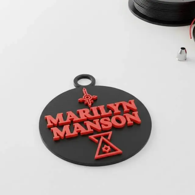Marilyn Manson keychain by Aza