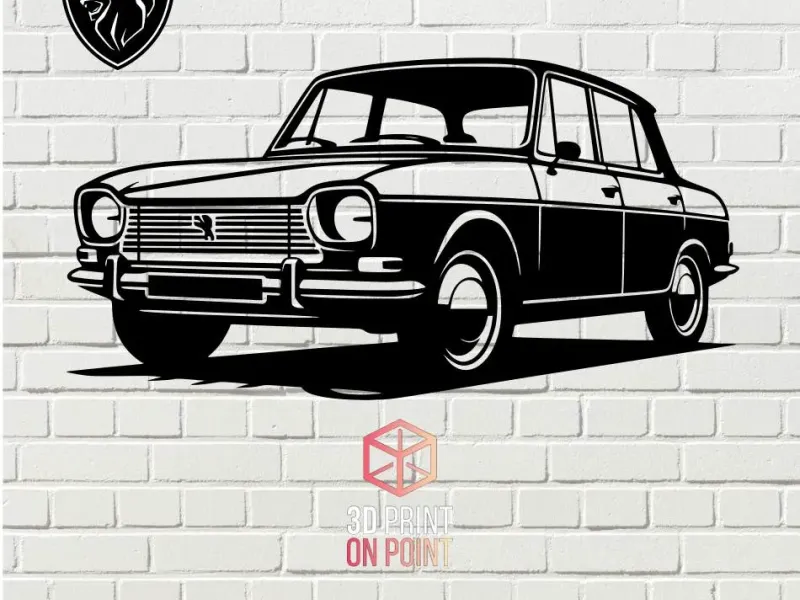 PEUGEOT 504 VINTAGE - 2D WALL ART #1