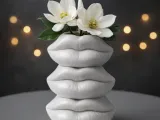 3D Lips Vase | Modern Face Embossed Lip Planter-4