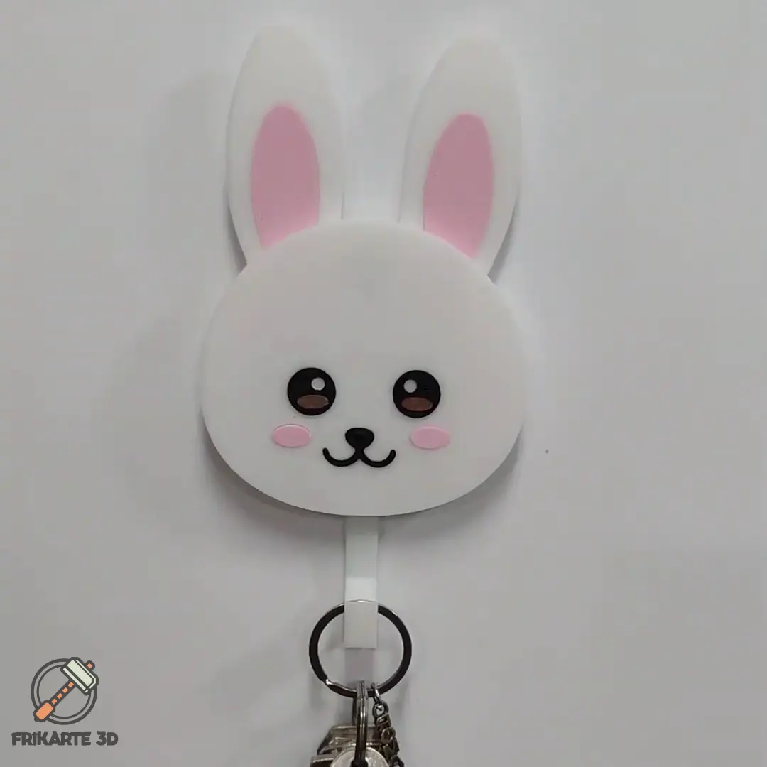 Cute Bunny Key Holder Wall Hook with Moving Ears 🐰🔑