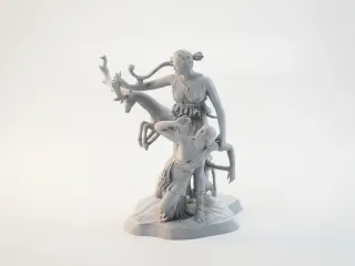 Artemis and Iphigeneia Classical Sculpture 3D Printable