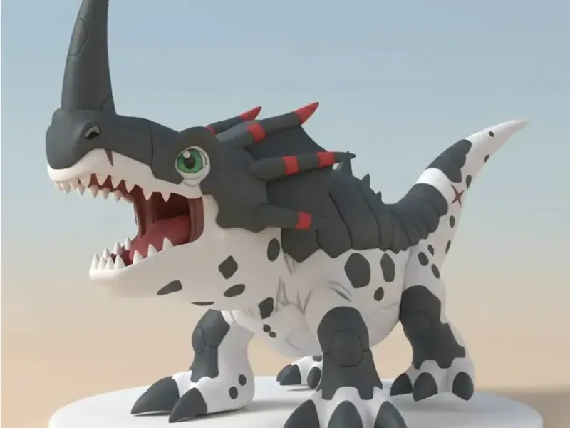 Monochromon Digimon Creature Model
