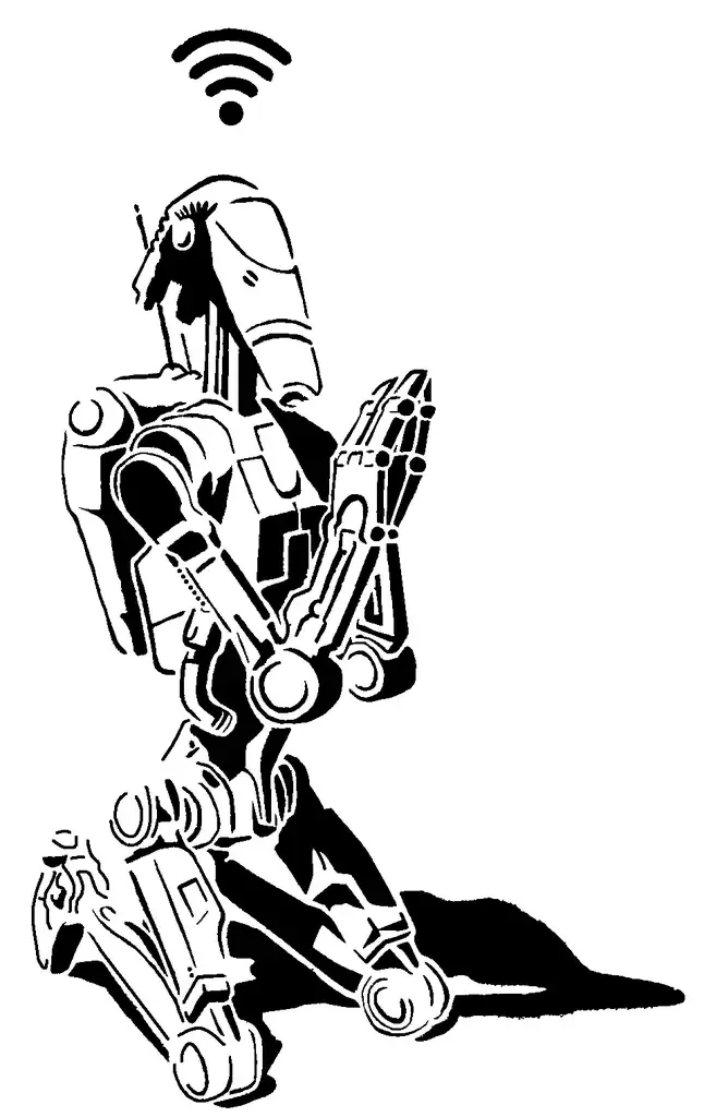 B1 Battle Droid stencil