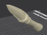 🦈 Primitive Shark-Tooth Dagger – 3D Printable Display Prop-3